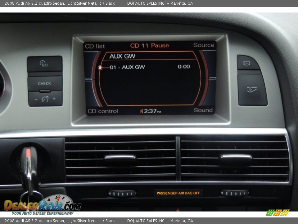 2008 Audi A6 3.2 quattro Sedan Light Silver Metallic / Black Photo #20