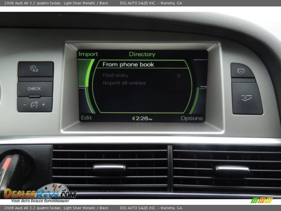 2008 Audi A6 3.2 quattro Sedan Light Silver Metallic / Black Photo #21