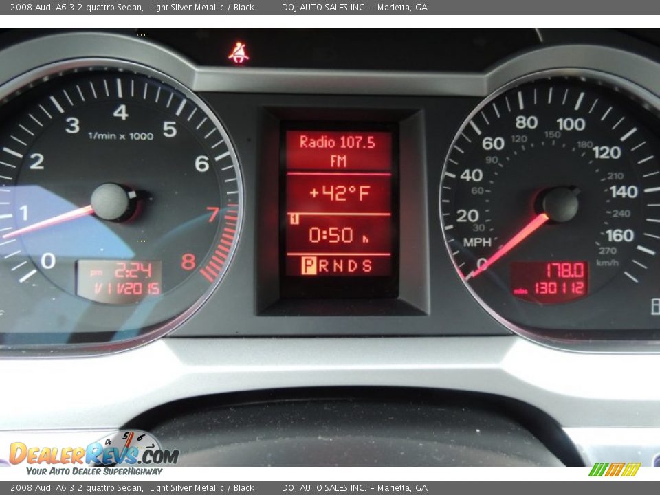 2008 Audi A6 3.2 quattro Sedan Light Silver Metallic / Black Photo #22