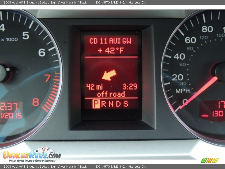 2008 Audi A6 3.2 quattro Sedan Light Silver Metallic / Black Photo #23