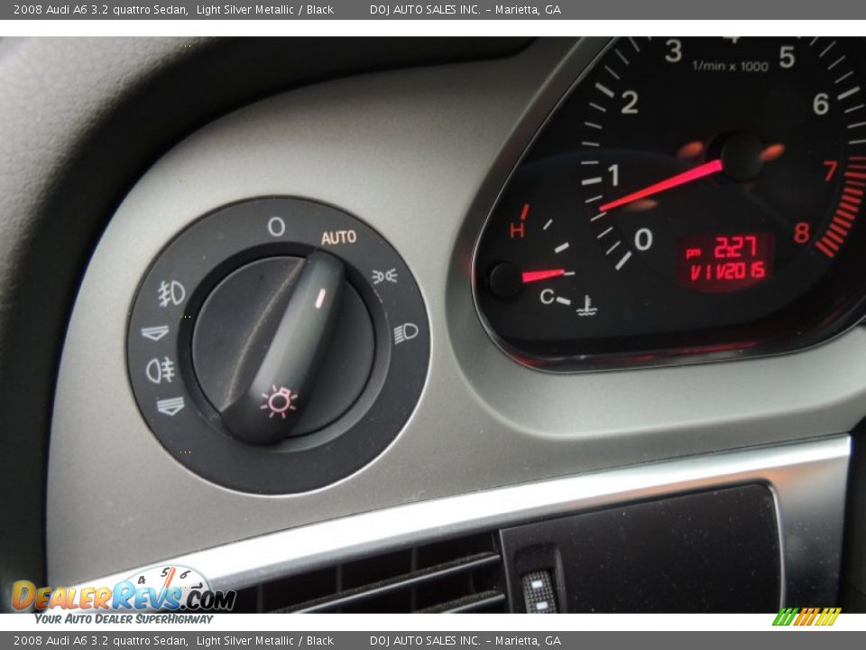 2008 Audi A6 3.2 quattro Sedan Light Silver Metallic / Black Photo #25