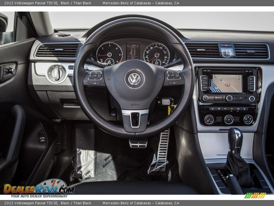 2013 Volkswagen Passat TDI SE Black / Titan Black Photo #4