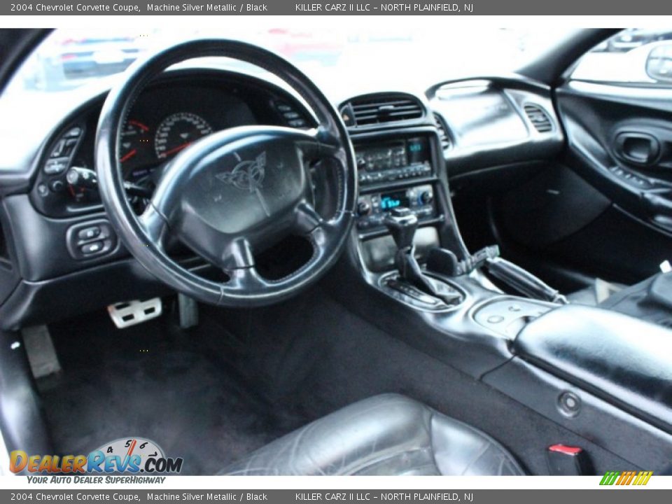 2004 Chevrolet Corvette Coupe Machine Silver Metallic / Black Photo #8