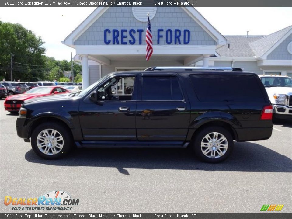 2011 Ford Expedition EL Limited 4x4 Tuxedo Black Metallic / Charcoal Black Photo #4