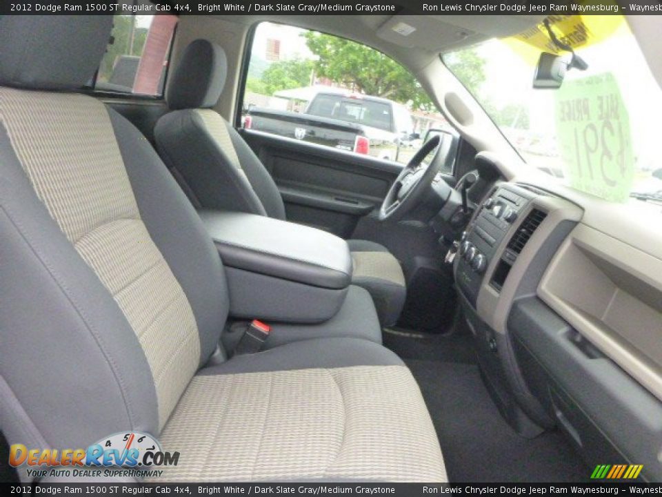 2012 Dodge Ram 1500 ST Regular Cab 4x4 Bright White / Dark Slate Gray/Medium Graystone Photo #12