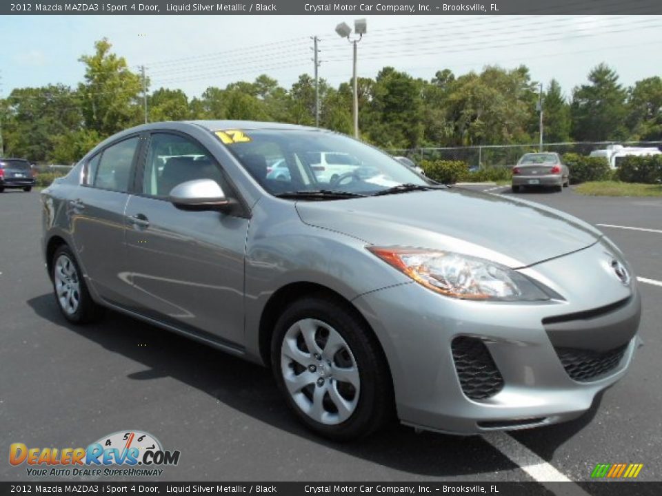 2012 Mazda MAZDA3 i Sport 4 Door Liquid Silver Metallic / Black Photo #10