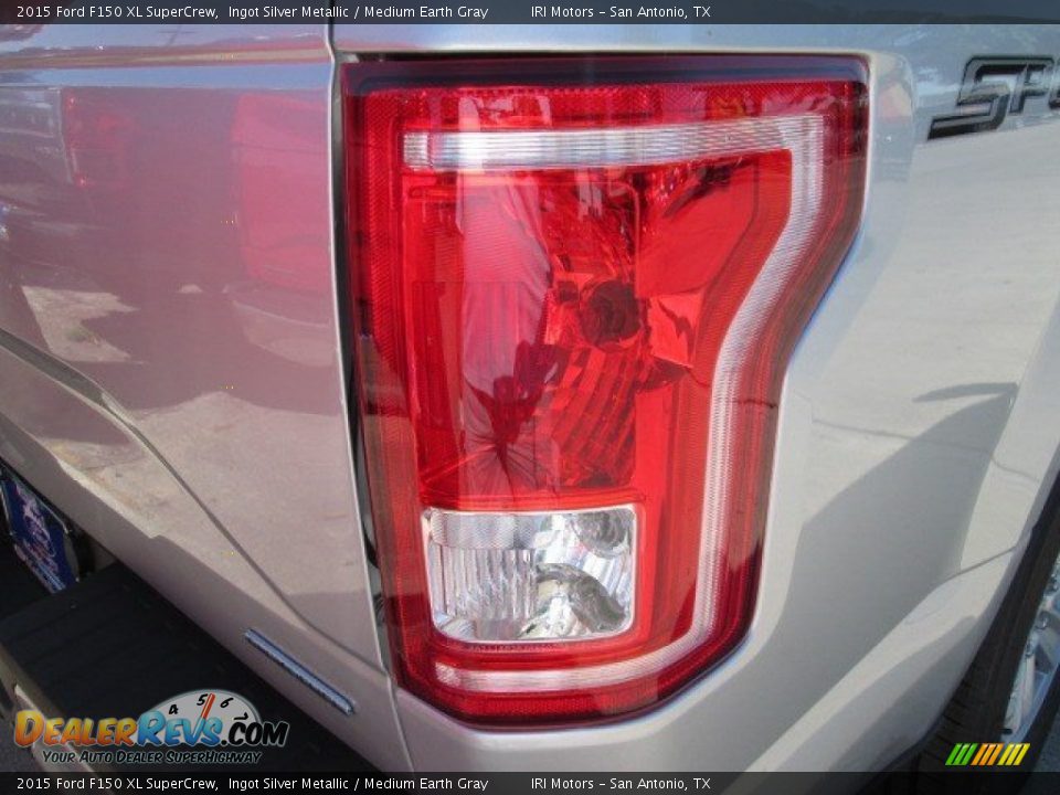 2015 Ford F150 XL SuperCrew Ingot Silver Metallic / Medium Earth Gray Photo #10