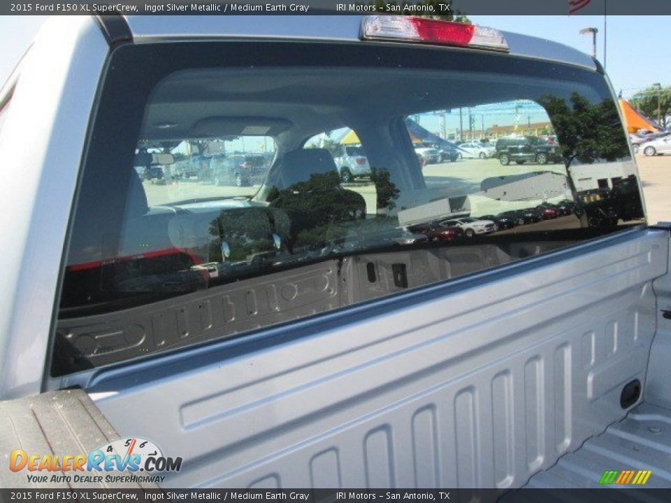 2015 Ford F150 XL SuperCrew Ingot Silver Metallic / Medium Earth Gray Photo #14