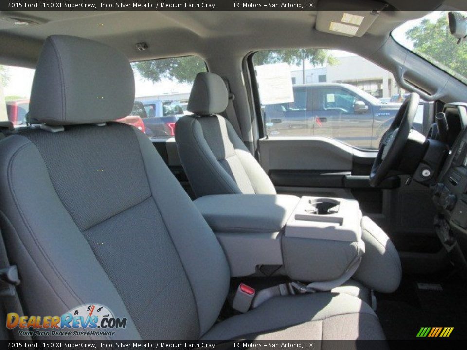 2015 Ford F150 XL SuperCrew Ingot Silver Metallic / Medium Earth Gray Photo #20