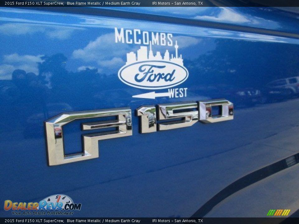 2015 Ford F150 XLT SuperCrew Blue Flame Metallic / Medium Earth Gray Photo #17