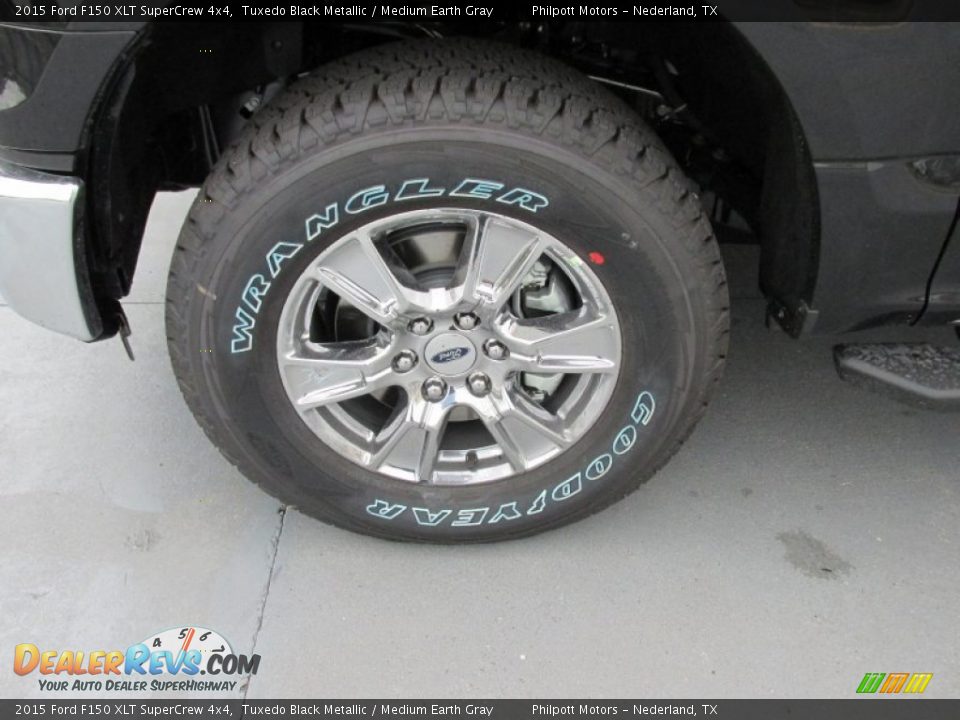 2015 Ford F150 XLT SuperCrew 4x4 Tuxedo Black Metallic / Medium Earth Gray Photo #11