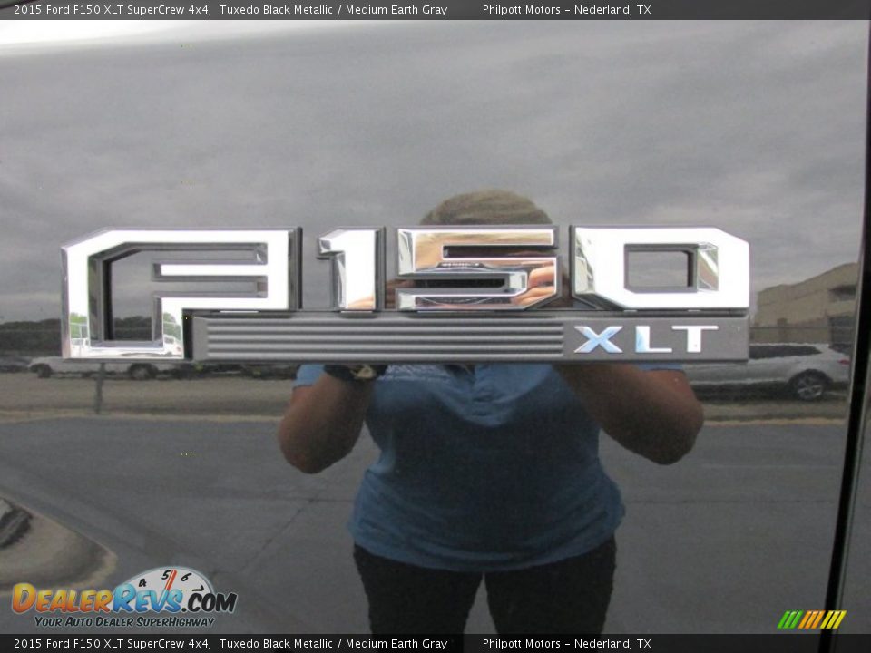 2015 Ford F150 XLT SuperCrew 4x4 Tuxedo Black Metallic / Medium Earth Gray Photo #14