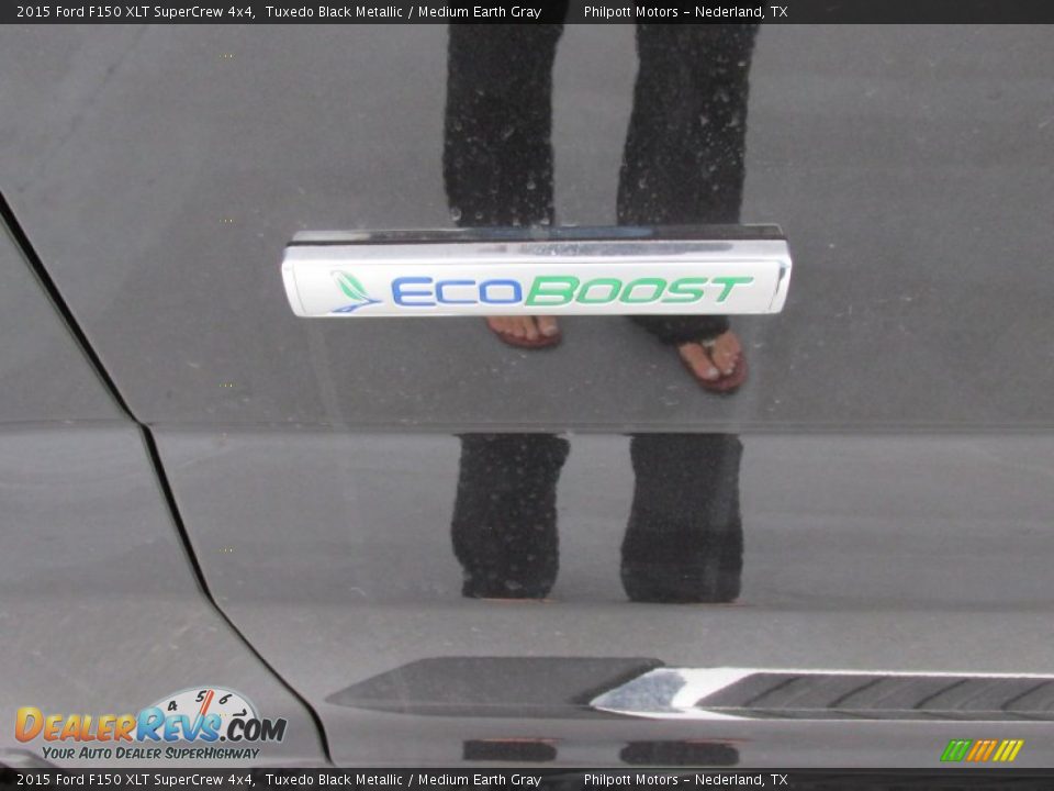 2015 Ford F150 XLT SuperCrew 4x4 Tuxedo Black Metallic / Medium Earth Gray Photo #15