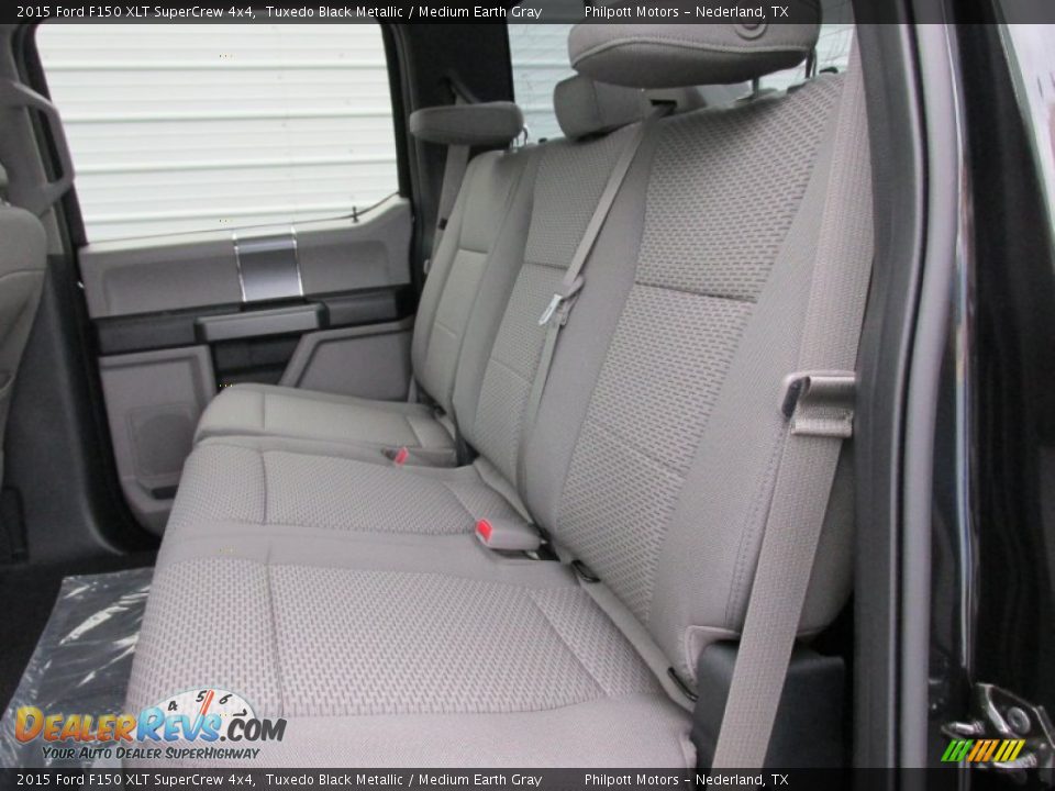 2015 Ford F150 XLT SuperCrew 4x4 Tuxedo Black Metallic / Medium Earth Gray Photo #21
