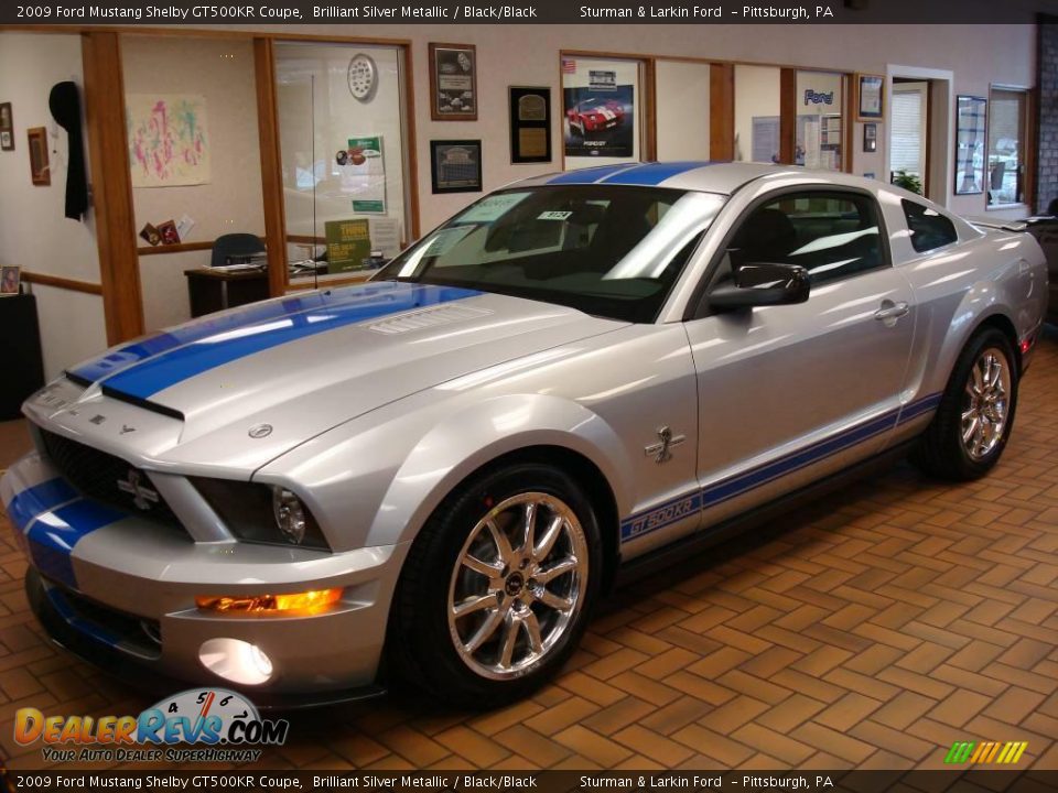 2009 Ford Mustang Shelby GT500KR Coupe Brilliant Silver Metallic / Black/Black Photo #1