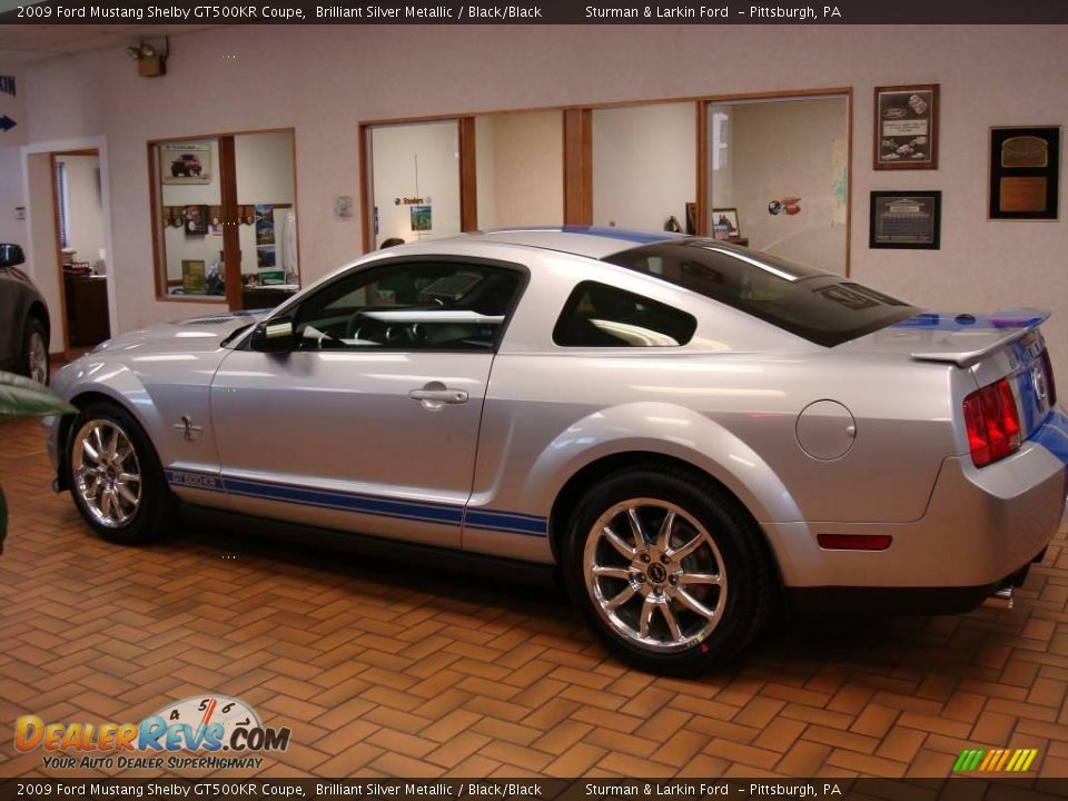 2009 Ford Mustang Shelby GT500KR Coupe Brilliant Silver Metallic / Black/Black Photo #2