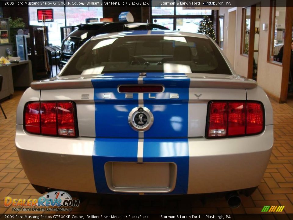2009 Ford Mustang Shelby GT500KR Coupe Brilliant Silver Metallic / Black/Black Photo #3