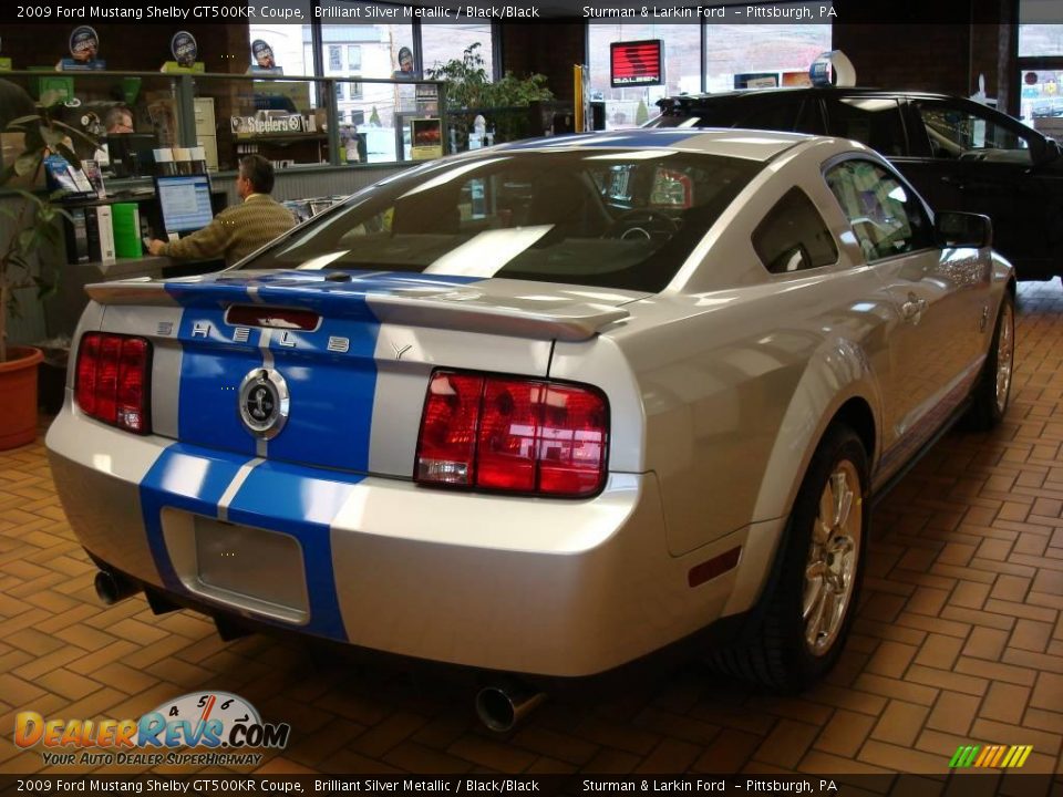 2009 Ford Mustang Shelby GT500KR Coupe Brilliant Silver Metallic / Black/Black Photo #4