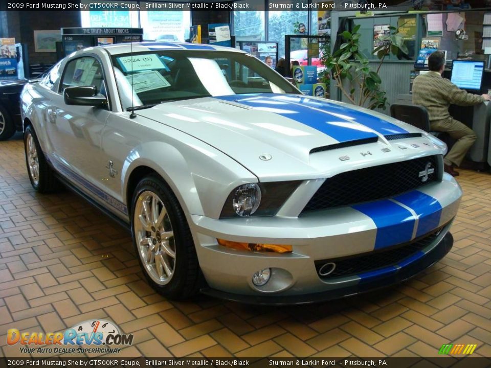 2009 Ford Mustang Shelby GT500KR Coupe Brilliant Silver Metallic / Black/Black Photo #5