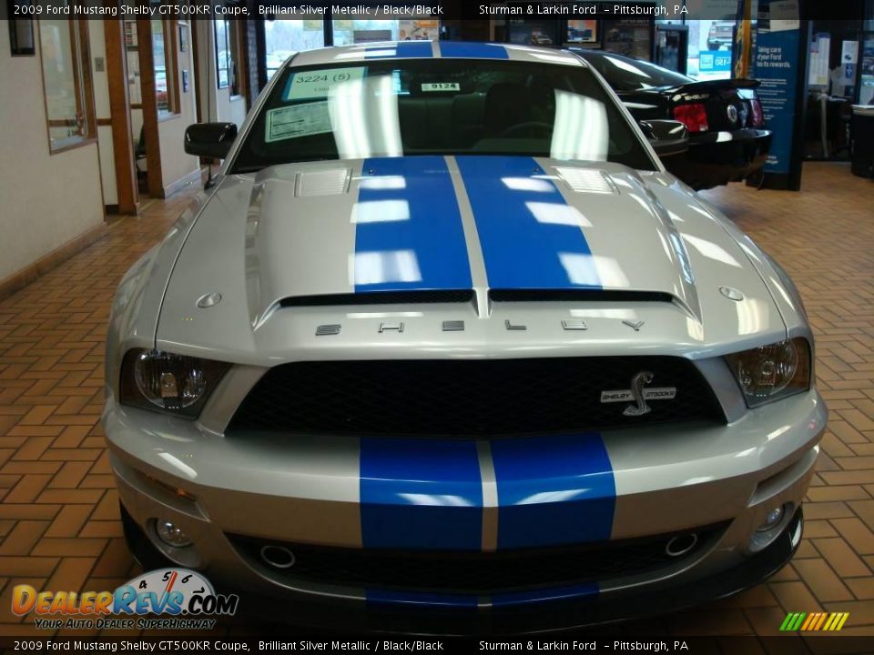 2009 Ford Mustang Shelby GT500KR Coupe Brilliant Silver Metallic / Black/Black Photo #6