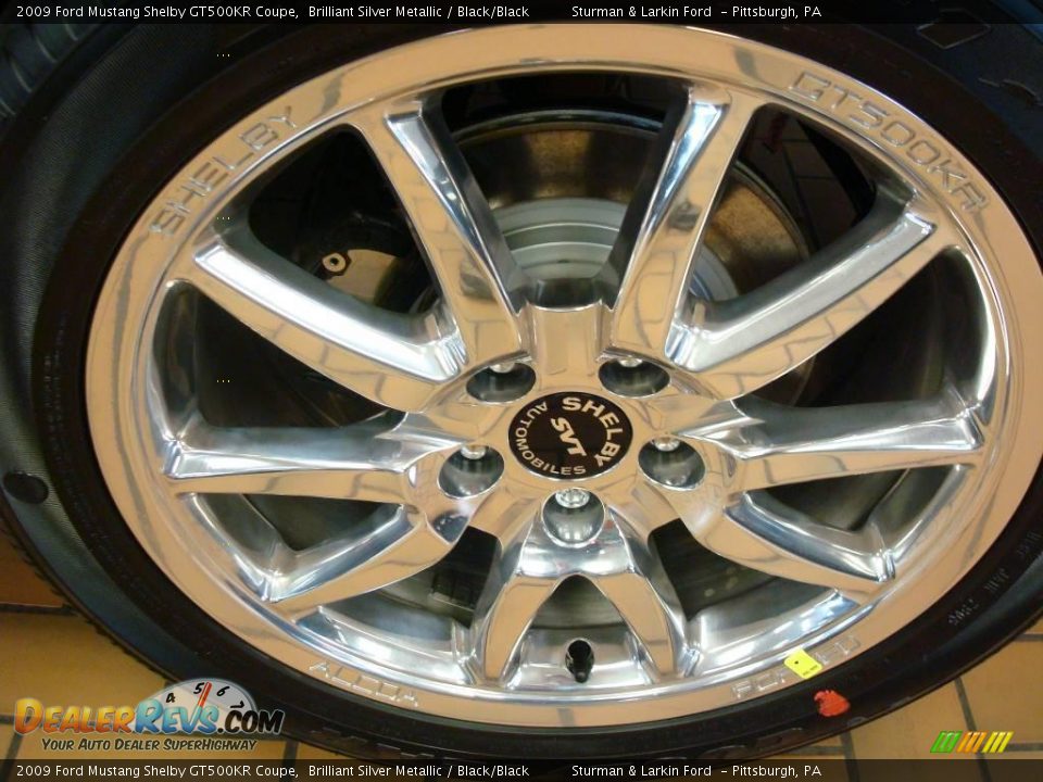 2009 Ford Mustang Shelby GT500KR Coupe Brilliant Silver Metallic / Black/Black Photo #9