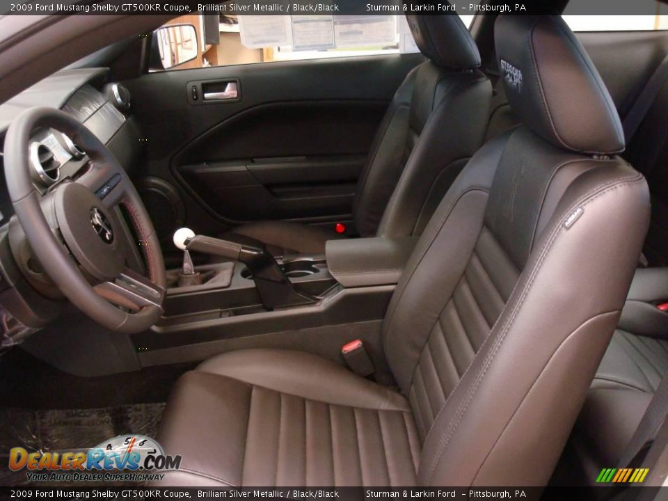 2009 Ford Mustang Shelby GT500KR Coupe Brilliant Silver Metallic / Black/Black Photo #10