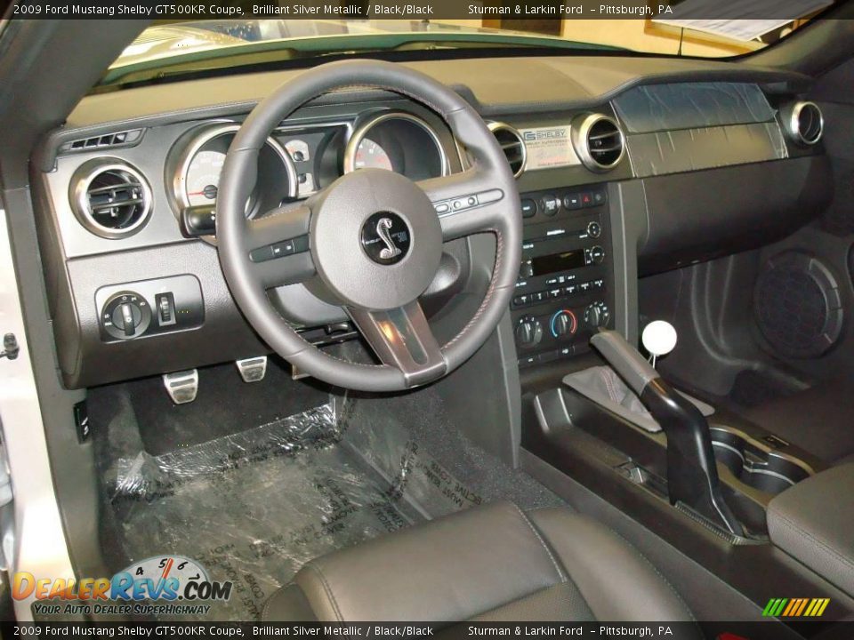 2009 Ford Mustang Shelby GT500KR Coupe Brilliant Silver Metallic / Black/Black Photo #12