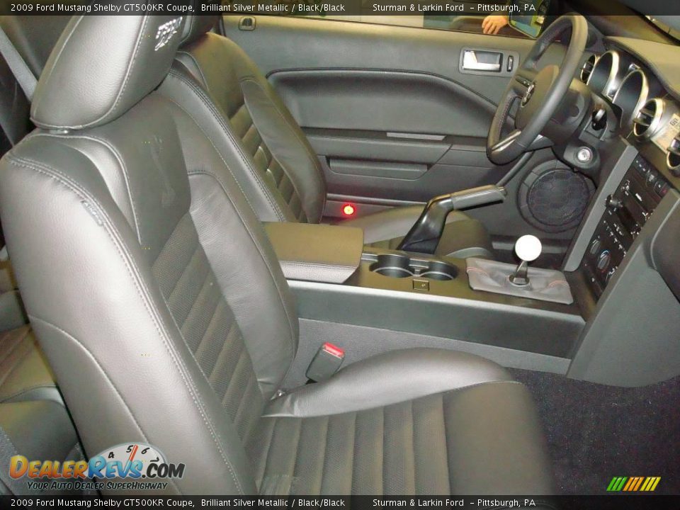 2009 Ford Mustang Shelby GT500KR Coupe Brilliant Silver Metallic / Black/Black Photo #15