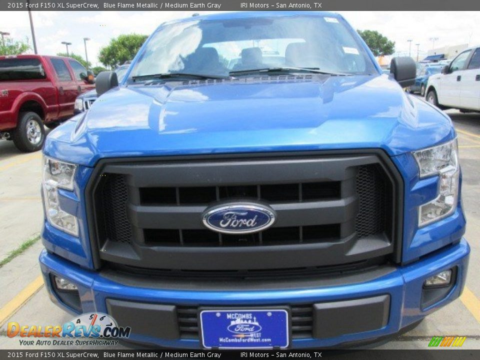 2015 Ford F150 XL SuperCrew Blue Flame Metallic / Medium Earth Gray Photo #21