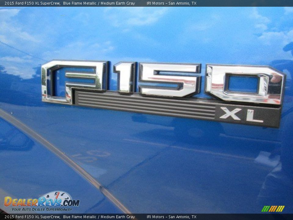 2015 Ford F150 XL SuperCrew Blue Flame Metallic / Medium Earth Gray Photo #23
