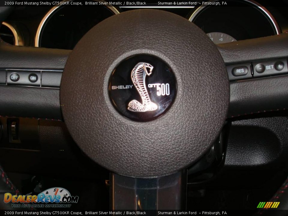 2009 Ford Mustang Shelby GT500KR Coupe Brilliant Silver Metallic / Black/Black Photo #22