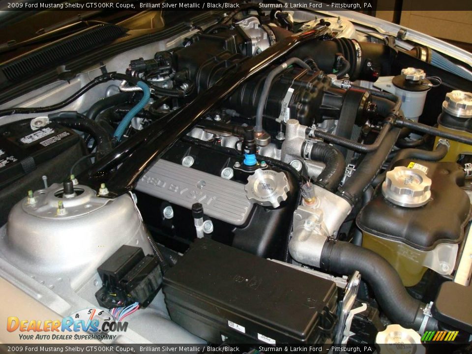 2009 Ford Mustang Shelby GT500KR Coupe Brilliant Silver Metallic / Black/Black Photo #25
