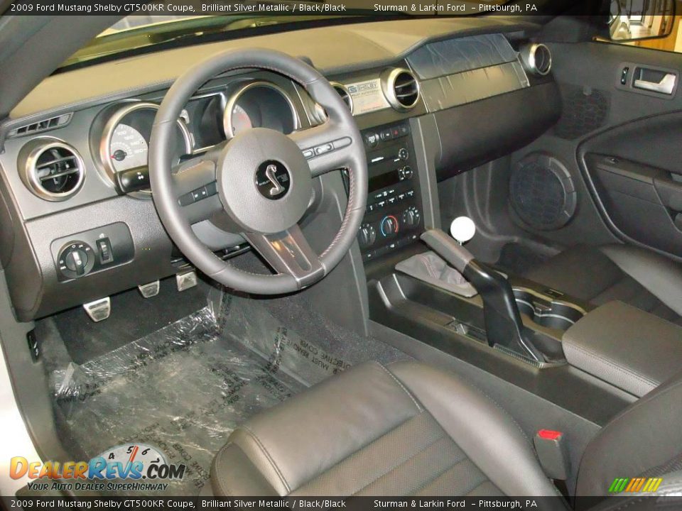2009 Ford Mustang Shelby GT500KR Coupe Brilliant Silver Metallic / Black/Black Photo #27