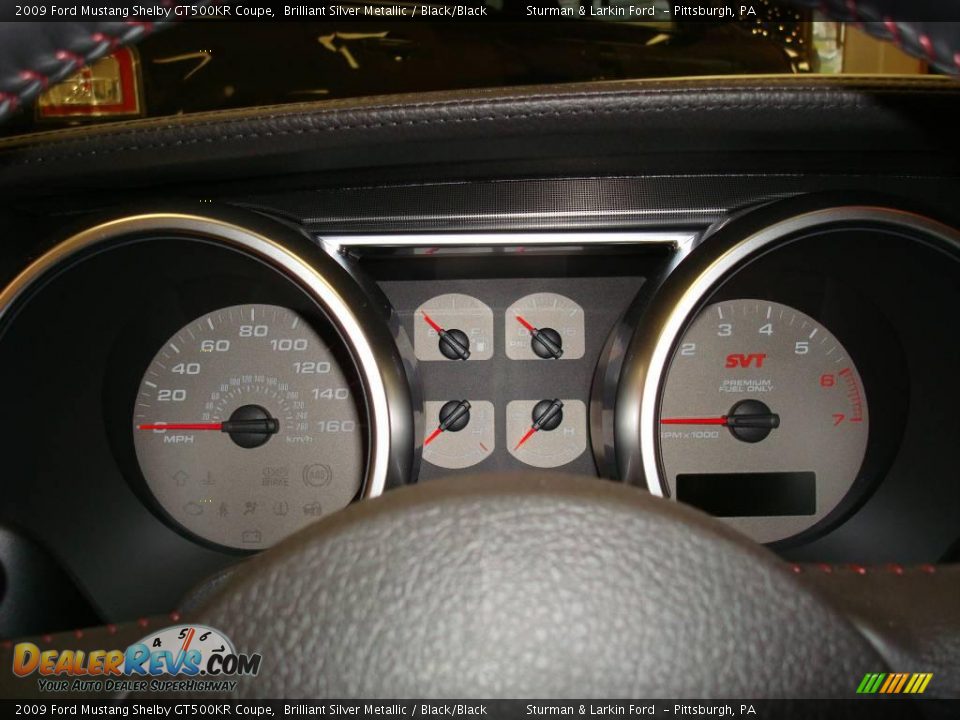 2009 Ford Mustang Shelby GT500KR Coupe Brilliant Silver Metallic / Black/Black Photo #30