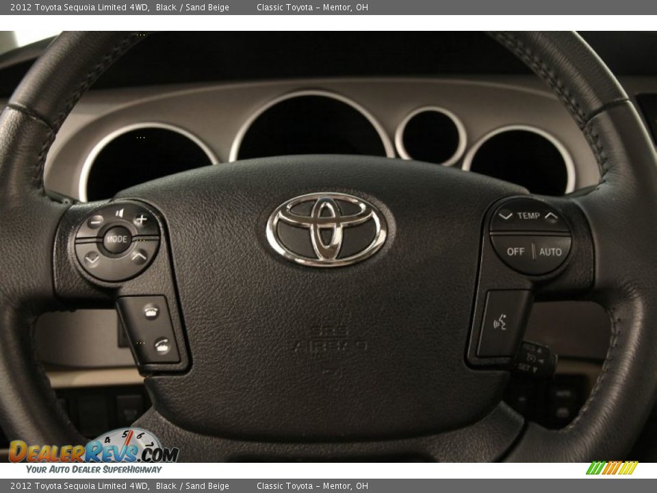 2012 Toyota Sequoia Limited 4WD Steering Wheel Photo #9