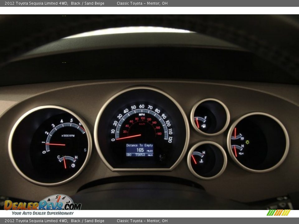 2012 Toyota Sequoia Limited 4WD Gauges Photo #10