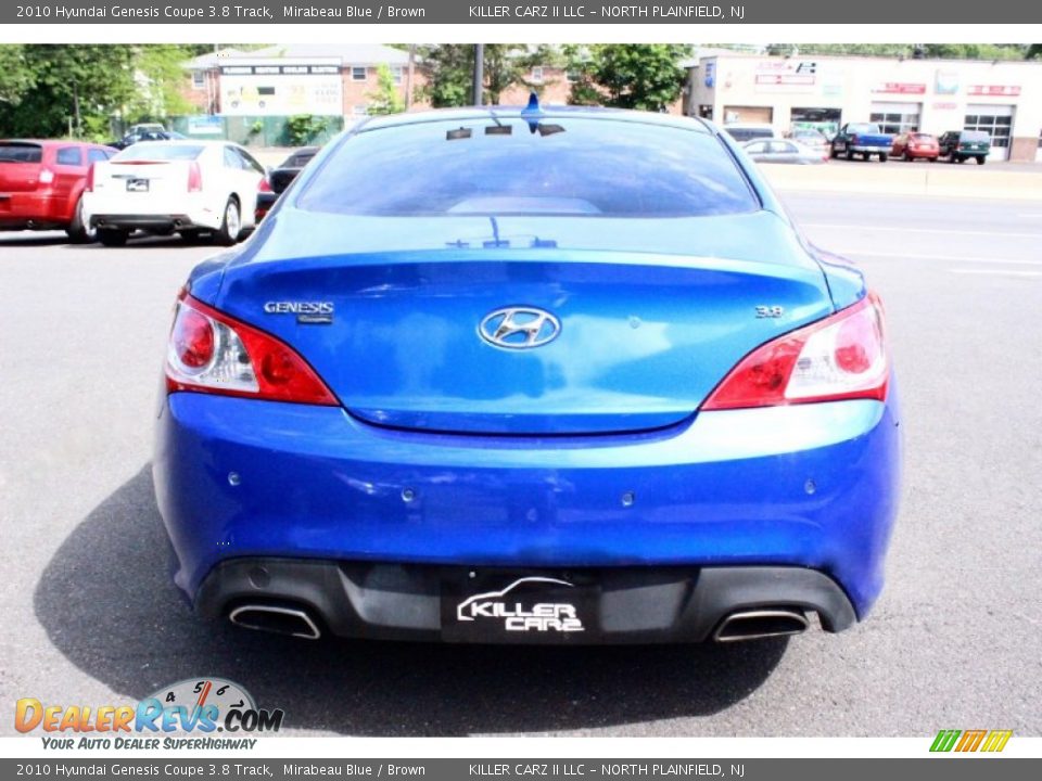 2010 Hyundai Genesis Coupe 3.8 Track Mirabeau Blue / Brown Photo #6