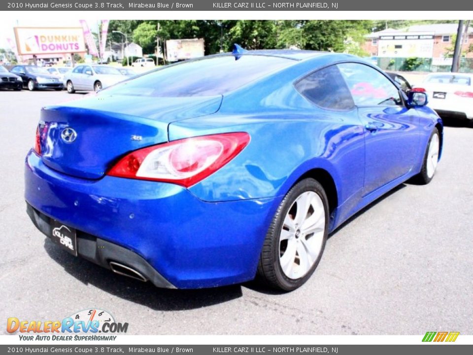 2010 Hyundai Genesis Coupe 3.8 Track Mirabeau Blue / Brown Photo #7