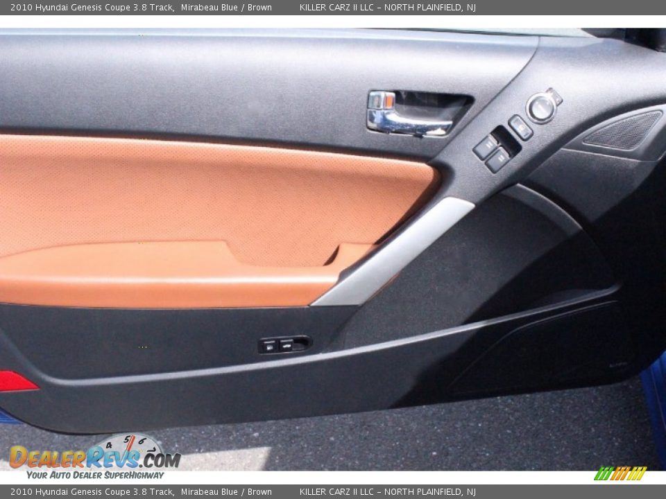 2010 Hyundai Genesis Coupe 3.8 Track Mirabeau Blue / Brown Photo #12