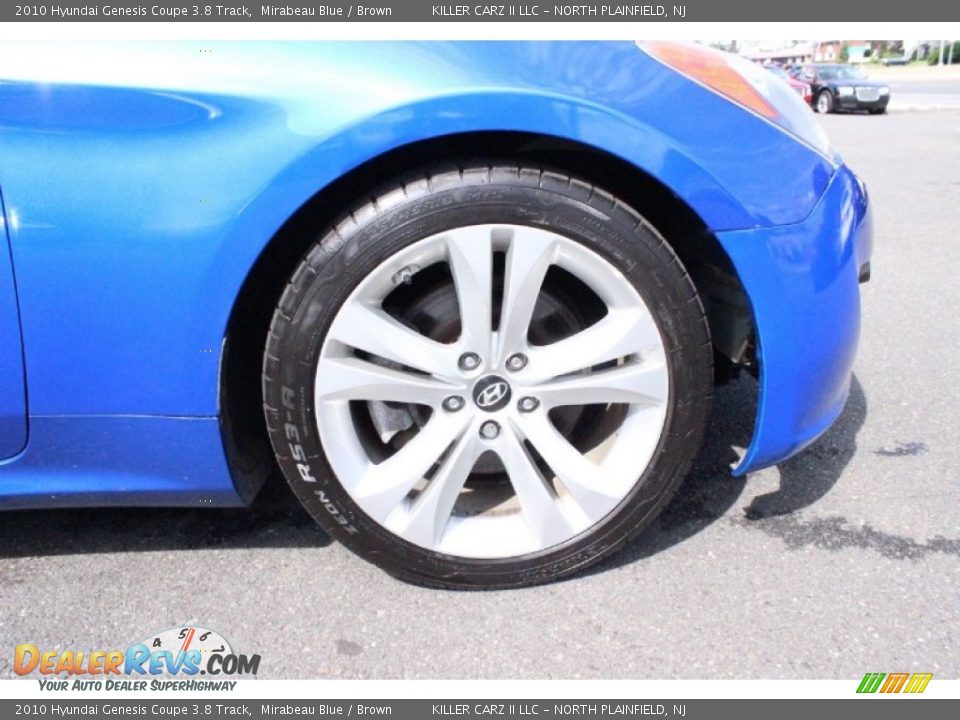 2010 Hyundai Genesis Coupe 3.8 Track Mirabeau Blue / Brown Photo #26