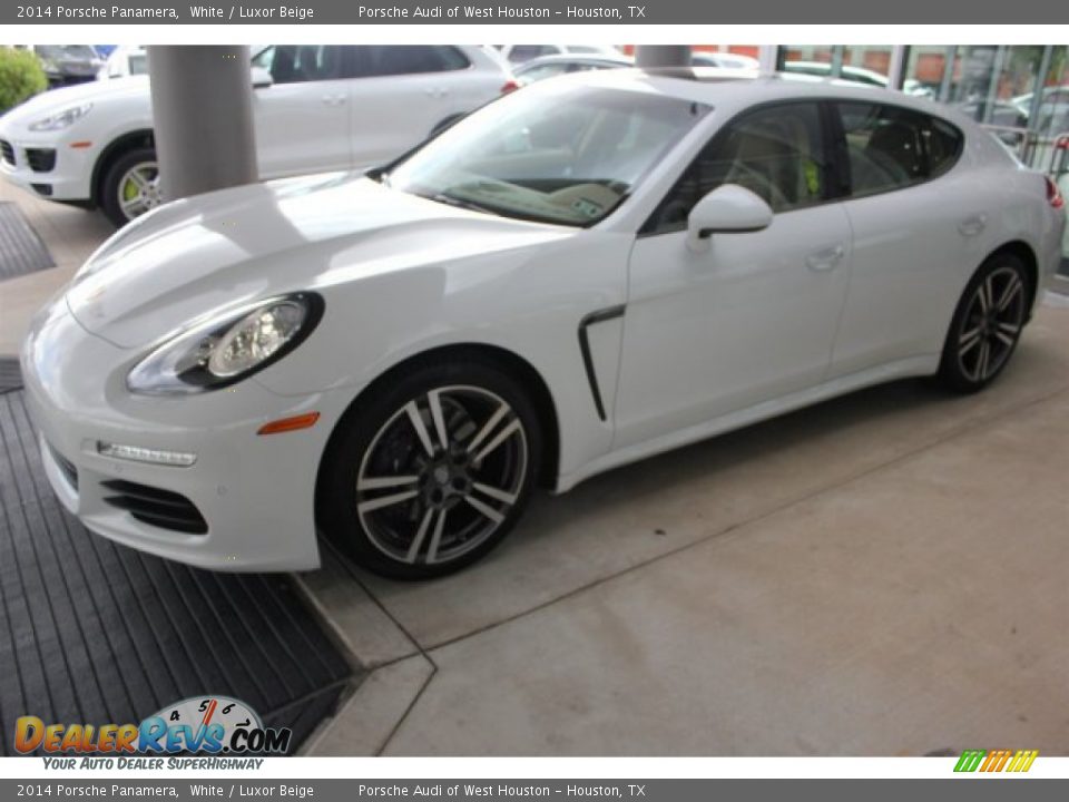 2014 Porsche Panamera White / Luxor Beige Photo #5