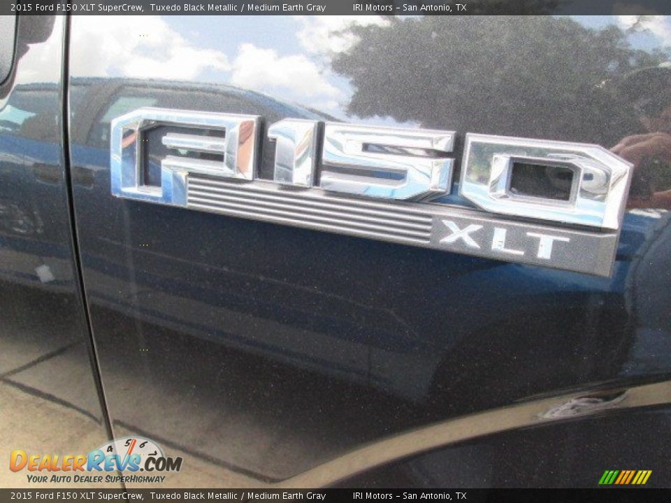 2015 Ford F150 XLT SuperCrew Tuxedo Black Metallic / Medium Earth Gray Photo #5