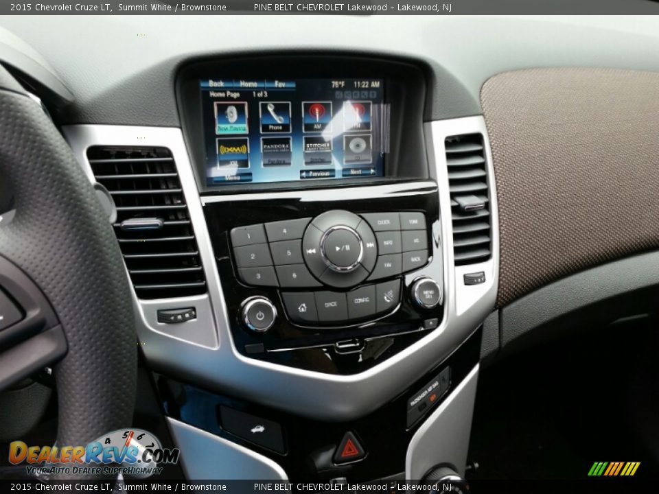 2015 Chevrolet Cruze LT Summit White / Brownstone Photo #10
