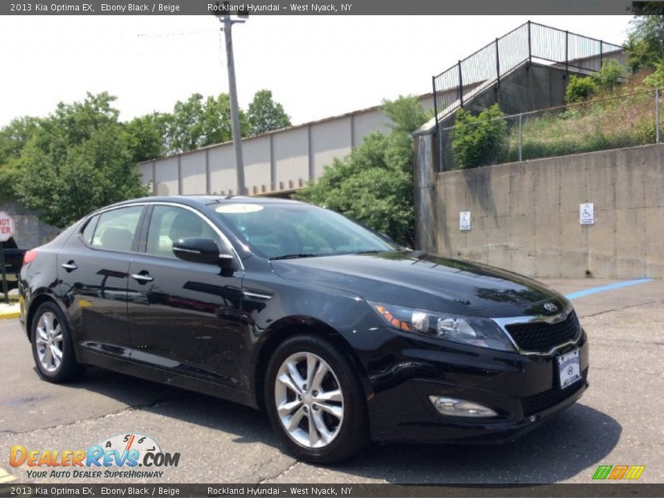 2013 Kia Optima EX Ebony Black / Beige Photo #3