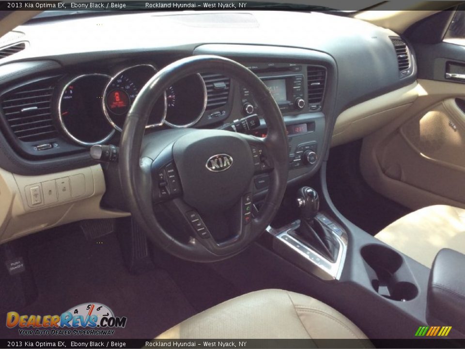 2013 Kia Optima EX Ebony Black / Beige Photo #9