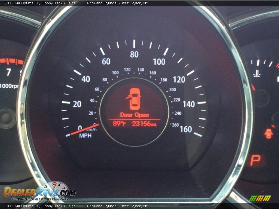 2013 Kia Optima EX Ebony Black / Beige Photo #17