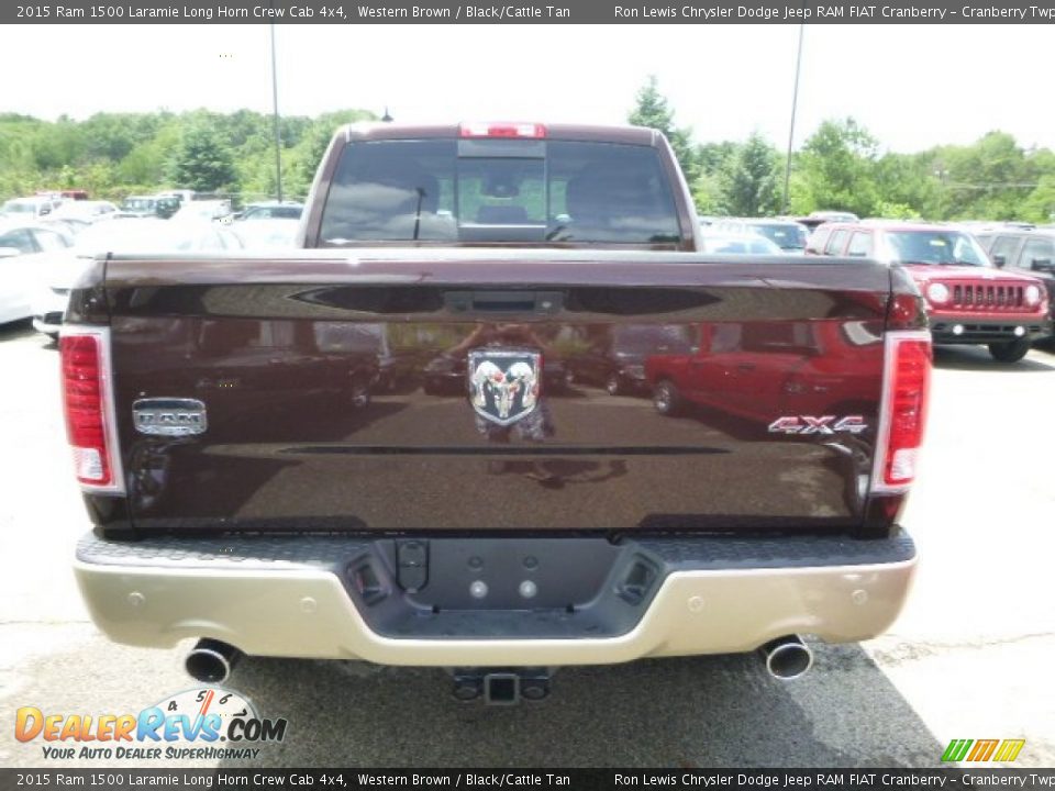 2015 Ram 1500 Laramie Long Horn Crew Cab 4x4 Western Brown / Black/Cattle Tan Photo #6