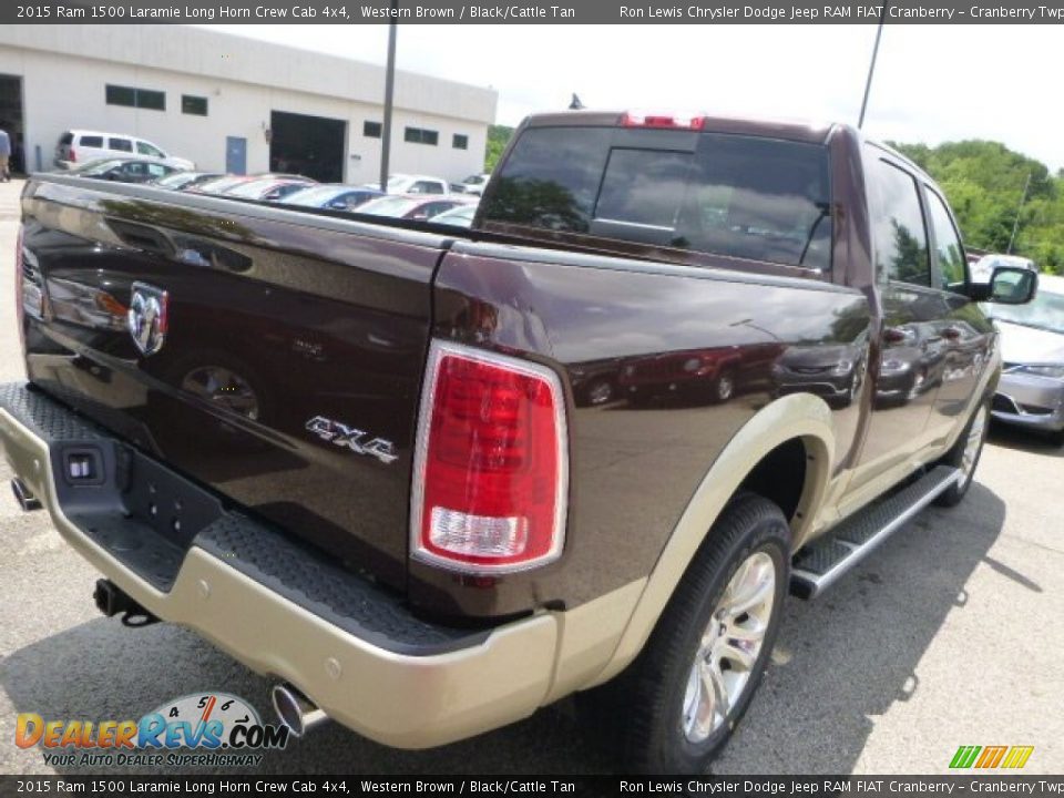 2015 Ram 1500 Laramie Long Horn Crew Cab 4x4 Western Brown / Black/Cattle Tan Photo #7