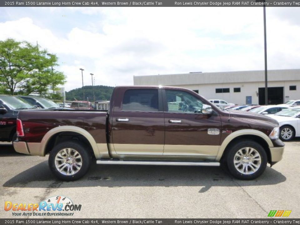 2015 Ram 1500 Laramie Long Horn Crew Cab 4x4 Western Brown / Black/Cattle Tan Photo #8