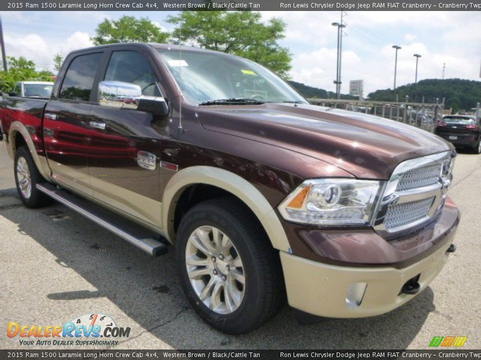 Front 3/4 View of 2015 Ram 1500 Laramie Long Horn Crew Cab 4x4 Photo #10